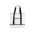 Пляжная сумка с изотермическим отделением Coolmesh, белый, белый, черный, снаружи - 600d полиэстер, внутри: 3мм пена + peva