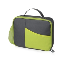 Изотермическая сумка-холодильник Breeze для ланч бокса, серый/зел яблоко