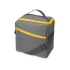 Изотермическая сумка-холодильник Classic c контрастной молнией, серый/желтый, серый/желтый, 600d полиэстер, peva