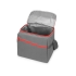 Изотермическая сумка-холодильник Classic c контрастной молнией, серый/красный, серый/красный, 600d полиэстер, peva