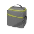 Изотермическая сумка-холодильник Classic c контрастной молнией, серый/зел яблоко, серый/зеленое яблоко, 600d полиэстер, peva