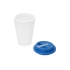Пластиковый стакан Take away с двойными стенками и крышкой с силиконовым клапаном, 350 мл, белый/голубой, белый/голубой, пластик, силикон