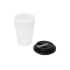 Пластиковый стакан Take away с двойными стенками и крышкой с силиконовым клапаном, 350 мл, белый/черный, белый/черный, пластик, силикон
