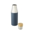 Hulan Бутылка объемом 540 мл с вакуумной изоляцией из меди и бамбуковой крышкой, синий, синий/серебристый/натуральный, нержавеющая cталь/бамбук