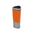 Кружка с термоизоляцией на 400 мл, оранжевый/серебристый, нержавеющая сталь/пластик