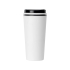 Стакан-тамблер Moment с кофейной крышкой, 350 мл, цвет белый, белый, полипропилен (емкость, крышка, заглушка, ручки), термоэластомер (заглушка), силикон (прокладка)