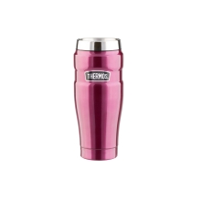 Кружка-термос со стальной колбой SK1005 Matte Raspberry leak proof Vacuum Travel Tumbler, 470ml., красный