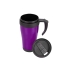 Кружка с термоизоляцией Silence 350мл, фиолетовый, фиолетовый/черный, пластик
