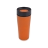 Кружка с термоизоляцией на 450 мл, оранжевый, оранжевый/черный, нержавеющая сталь/пластик