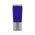 Кружка с термоизоляцией на 400 мл, синий/серебристый, нержавеющая сталь/пластик