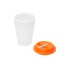 Пластиковый стакан Take away с двойными стенками и крышкой с силиконовым клапаном, 350 мл, белый/оранжевый, белый/оранжевый, пластик, силикон