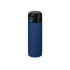 Вакуумная термокружка Waterline c кнопкой Guard, 400 мл, темно-синий, темно-синий, нержавеющая сталь, пластик, силикон, покрытие soft touch