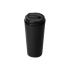 Стакан-тамблер Moment с кофейной крышкой, 350 мл, цвет черный, черный, полипропилен (емкость, крышка, заглушка, ручки), термоэластомер (заглушка), силикон (прокладка)