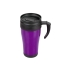 Кружка с термоизоляцией Silence 350мл, фиолетовый, фиолетовый/черный, пластик