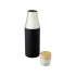 Hulan Бутылка объемом 540 мл с вакуумной изоляцией из меди и бамбуковой крышкой, черный, черный/серебристый/натуральный, нержавеющая cталь/бамбук