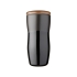 Двустенная керамическая термокружка Reno объемом 370 мл, черный, черный, керамика/дерево