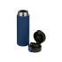 Вакуумная термокружка Waterline c кнопкой Guard, 400 мл, темно-синий, темно-синий, нержавеющая сталь, пластик, силикон, покрытие soft touch