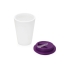 Пластиковый стакан Take away с двойными стенками и крышкой с силиконовым клапаном, 350 мл, белый/фиолетовый, белый/фиолетовый, пластик, силикон