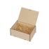 Деревянная коробка для гирлянды с наполнителем-стружкой Ларь, натуральный, березовая фанера