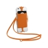 Картхолдер RFID со шнурком, оранжевый, оранжевый, силикон