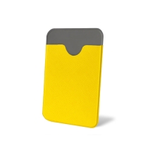 Чехол-картхолдер Favor на клеевой основе на телефон для пластиковых карт и и карт доступа, желтый