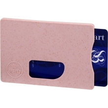 Чехол для карт RFID Straw, розовый