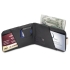 Визитница с зажимом для денег и отделениями для хранения карт памяти и SIM-карт, черный, черный/серебристый, металл/искусственная кожа
