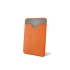 Чехол-картхолдер Favor на клеевой основе на телефон для пластиковых карт и и карт доступа, оранжевый, оранжевый, экокожа (пу)