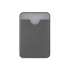 Чехол-картхолдер Favor на клеевой основе на телефон для пластиковых карт и и карт доступа, серый, темно-серый, экокожа (пу)