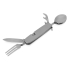 Приборы Camper 4 в 1 в чехле: вилка, ложка, нож, открывалка, серебристый, нержавеющая сталь