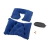 Набор для путешествий с комфортом: повязка на глаза для спокойного сна в дороге, подушка для спины, подушка под голову, беруши, дорожный чехол, синий, пВХ/полиэстер