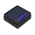 Подарочный набор To go с блокнотом и зарядным устройством, синий, синий, блокнот - картон с покрытием из полиуретана, имитирующего кожу, портативное зарядное устройство - металл