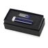 Подарочный набор Flashbank с флешкой и зарядным устройством, синий, синий/белый/серебристый, пластик/металл