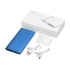 Портативное зарядное устройство Джет с 2-мя USB-портами, 8000 mAh, синий (Р), синий, металл