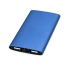 Портативное зарядное устройство Мун с 2-мя USB-портами, 4400 mAh, синий (Р), синий, металл