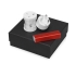 Подарочный набор Charge с адаптером и зарядным устройством, красный, красный, переходник-трансформер - пластик, зарядное устройство - металл