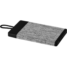 Портативное зарядное устройство Weave на 4000 мАч с тканевым покрытием, черный