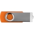 Набор Flashbank с флешкой и зарядным устройством, оранжевый, оранжевый/серебристый, пластик/металл