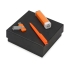 Подарочный набор On-the-go с флешкой, ручкой и зарядным устройством, оранжевый, оранжевый, ручка шариковая - пластик, usb-флешка - пластик с покрытием soft-touch\металл, портативное зарядное устройство - пластик