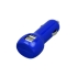 Автомобильная зарядка CC-01, 2 USB порта, синий цвет., синий, пластик