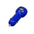 Автомобильная зарядка CC-01, 2 USB порта, синий цвет., синий, пластик
