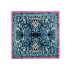 Набор Ungaro: зеркало складное, платок шелковый Simmetria, серебристый, голубой/розовый, металл, 100% шелк