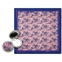 Набор Cacharel: зеркало, шелковый платок, фиолетовый, металл/пластик; 100% шелк