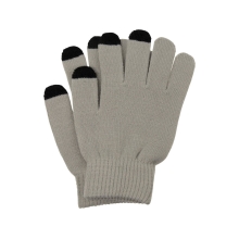 Перчатки для сенсорного экрана, серый, размер S/M