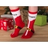 Набор носков с рождественской символикой в мешке женские, 2 пары, красный, красный, 68% хлопок, 30% полиэстер, 2% спандекс