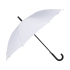 Зонт-трость Reviver, белый, белый, купол - 190т эпонж из rpet, каркас - сталь, спицы - стекловолокно