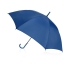 Зонт-трость полуавтоматический с пластиковой ручкой, синий, полиэстер/металл/пластик