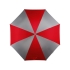 Зонт-трость механический, серый/красный, эпонж/металл/пластик