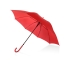 Зонт-трость полуавтоматический с пластиковой ручкой, красный, купол- полиэстер, каркас, спицы- металл, ручка- пластик