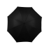 Зонт-трость полуавтомат Алтуна, черный, черный, полиэстер/металл/искусственная кожа
